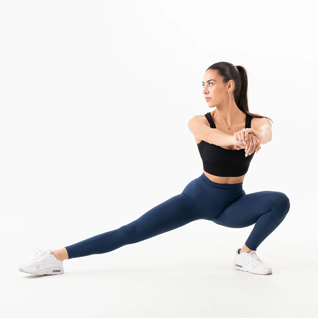 Indigo Blue Solid Seamless Leggings - Image 5
